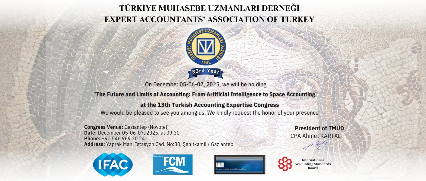  XIII. TÜRKİYE MUHASEBE UZMANLIĞI KONGRESİ